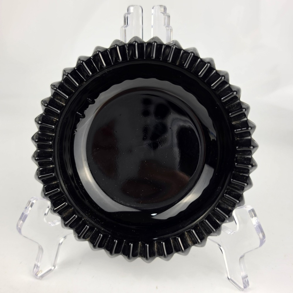 Tiara Exclusive Cameo Black Diamond Point Ashtray Trinket‎ Dish Gothic MCM